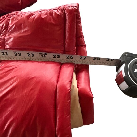 Cropp Red Puffer Jacket Women's XL Hooded Outerwear Winter Coat - Picture 8 of 10